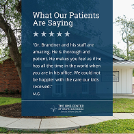 Patient testimonial about Dr. Brandner's care.