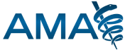 AMA logo with caduceus symbol and text